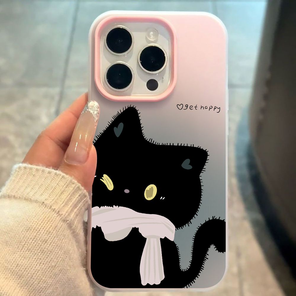 Phone Cases Cat - Чехол для телефона INS Couple Black