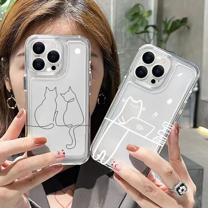 Phone Cases Cat - Милый противоударный чехол для телефона с