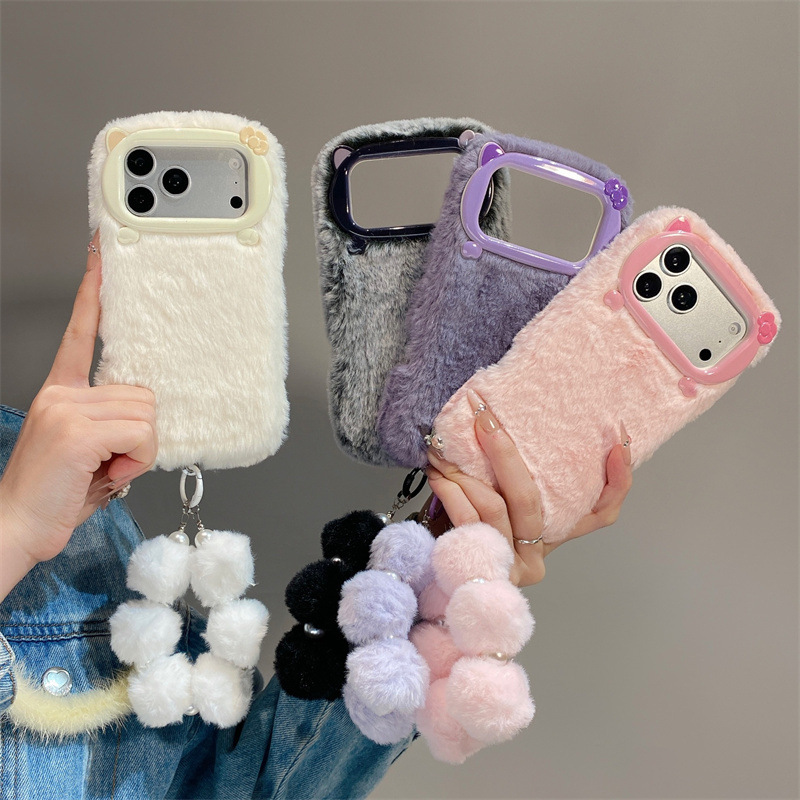 Phone Cases For Iphone 11 - Роскошный однотонный плюшевый чехол для iPhone