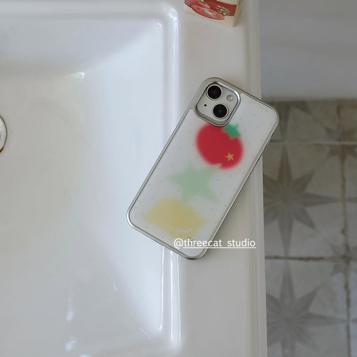 Phone Cases Brown - Корейский чехол Halation Tomato Lemon Star