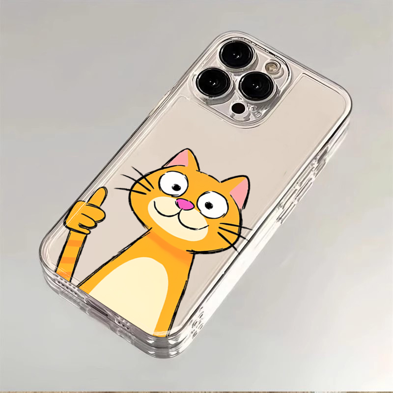 Phone Cases Orange - Милый мультяшный чехол с оранжевым котом
