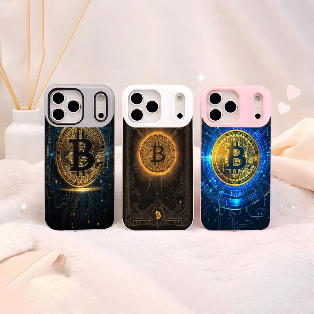 Phone Cases Yellow - Чехол для телефона с крипто-тематикой Bitcoin,