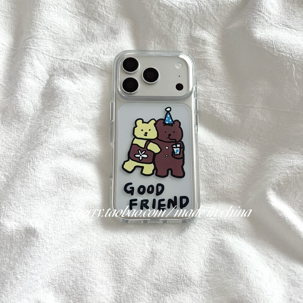 Phone Cases Brown - Корейский милый чехол для телефона с