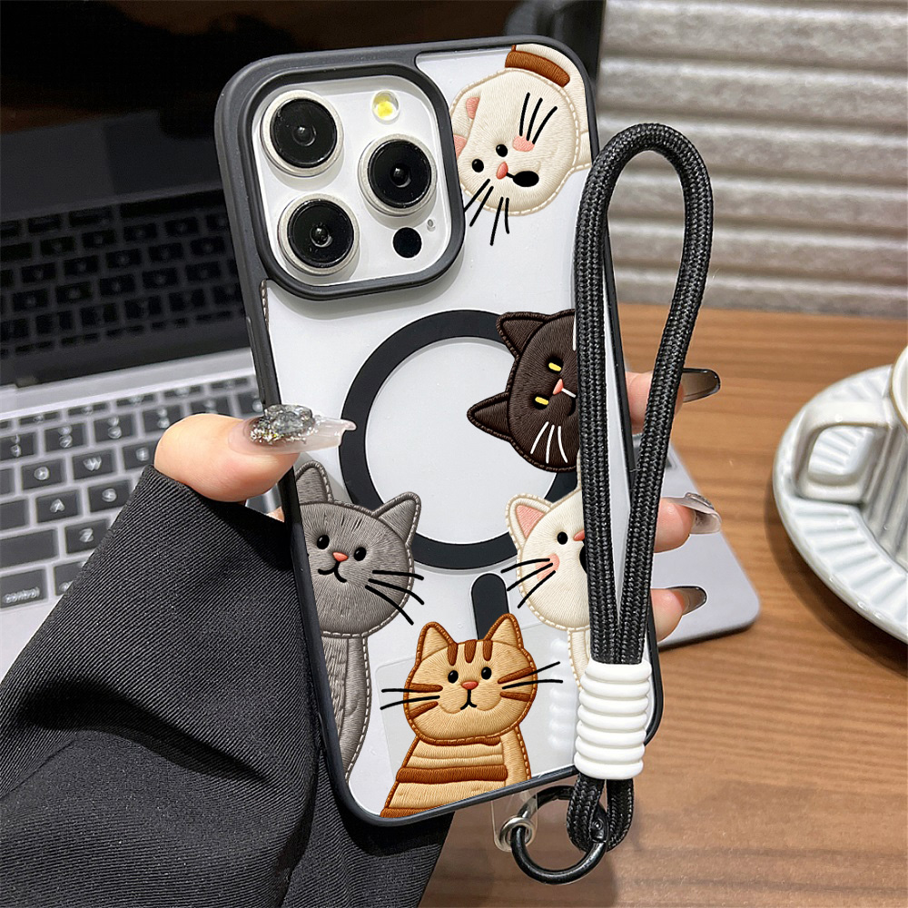 Phone Cases Cat - Милый чехол для телефона с имитацией