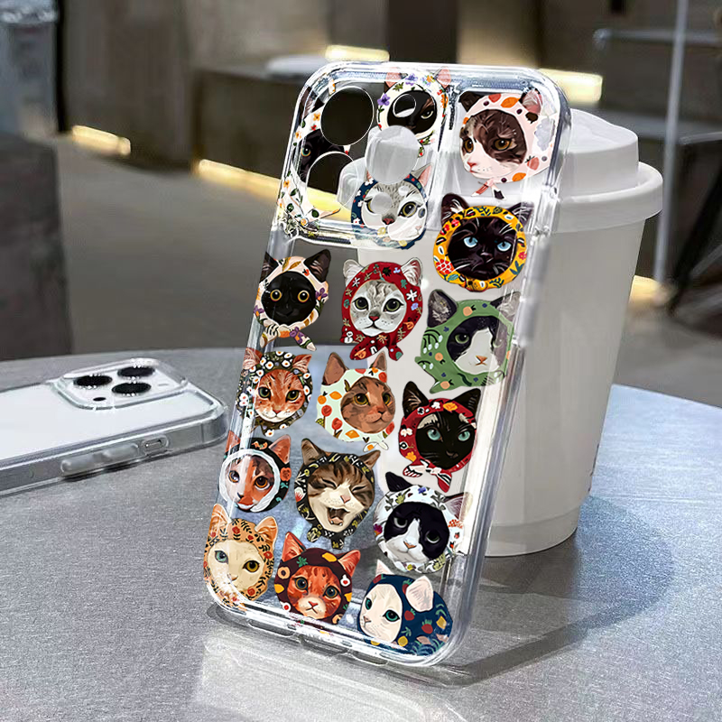 Милый прозрачный чехол для тел – обзор и цена Phone Cases Cat