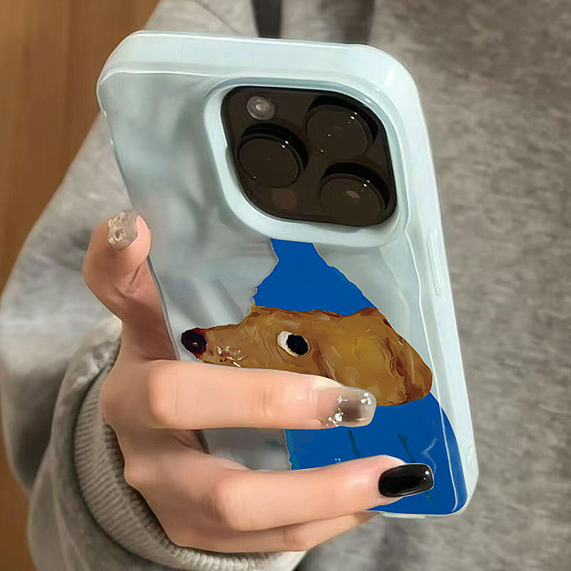 Blue Hat Puppy Folds Texture S – обзор и цена Cute Cartoon Case