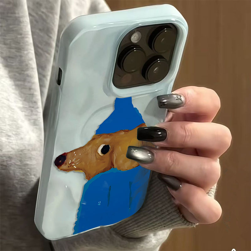 Blue Hat Puppy Folds Texture S – обзор и цена Cute Cartoon Case