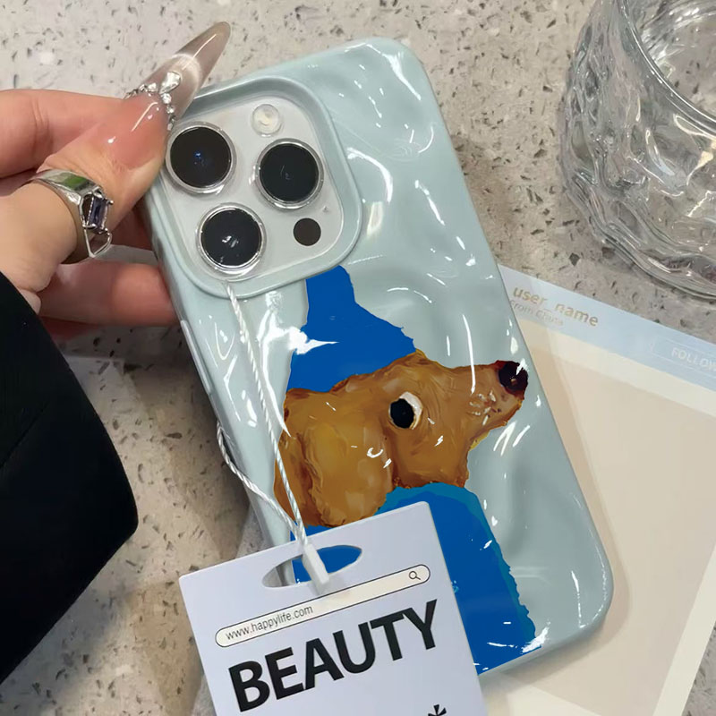Blue Hat Puppy Folds Texture S – обзор и цена Cute Cartoon Case